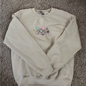 Beige Sour Graphic Sweatshirt